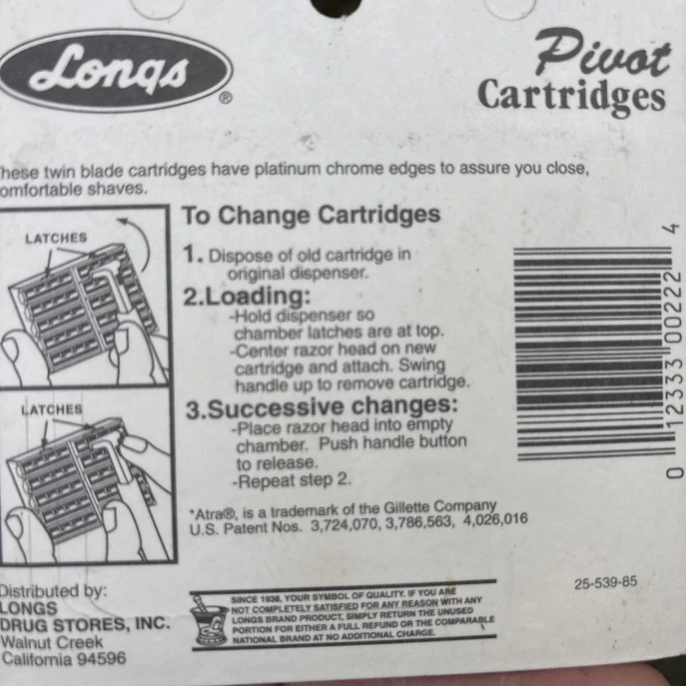 New Vintage Longs 10 Shaving Pivoting Cartridges Twin Razor‎ Blades Generic Atra